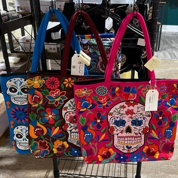 Embroidered Bags - Sugar Skull, LLC