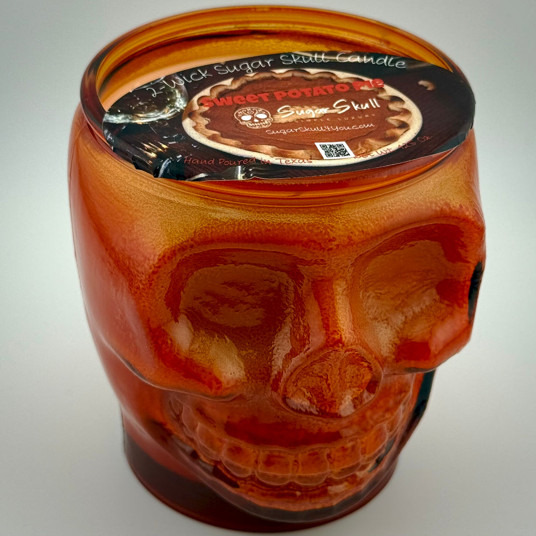 Seasonal 2-Wick Sugar Skull Candles