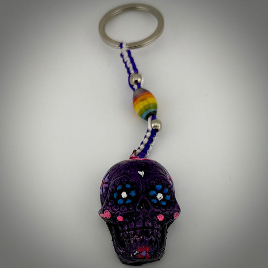 Sugar Skull Resin Keychains