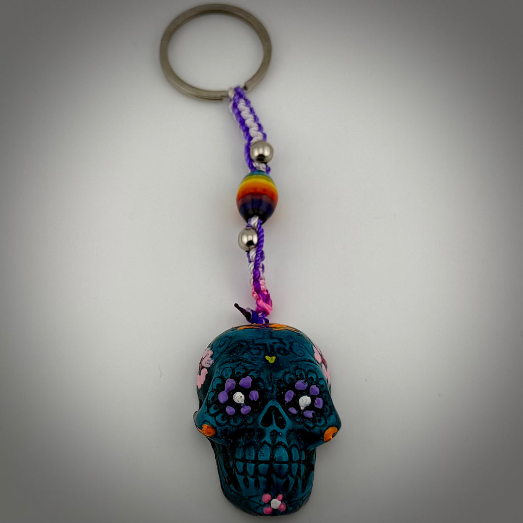 Sugar Skull Resin Keychains