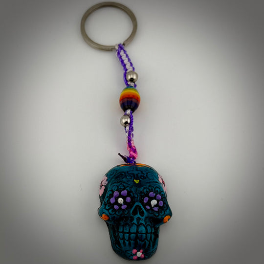 Sugar Skull Resin Keychains