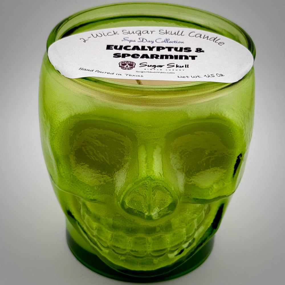 Spa Day 2-Wick Sugar Skull Candles