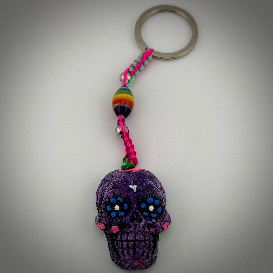 Sugar Skull Resin Keychains