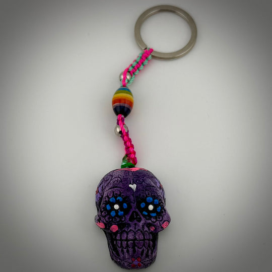 Sugar Skull Resin Keychains