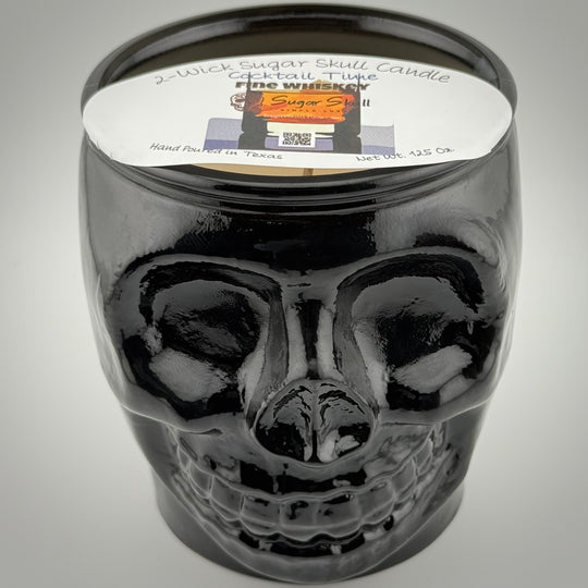 Cocktail Time 2-Wick Sugar Skull Candles