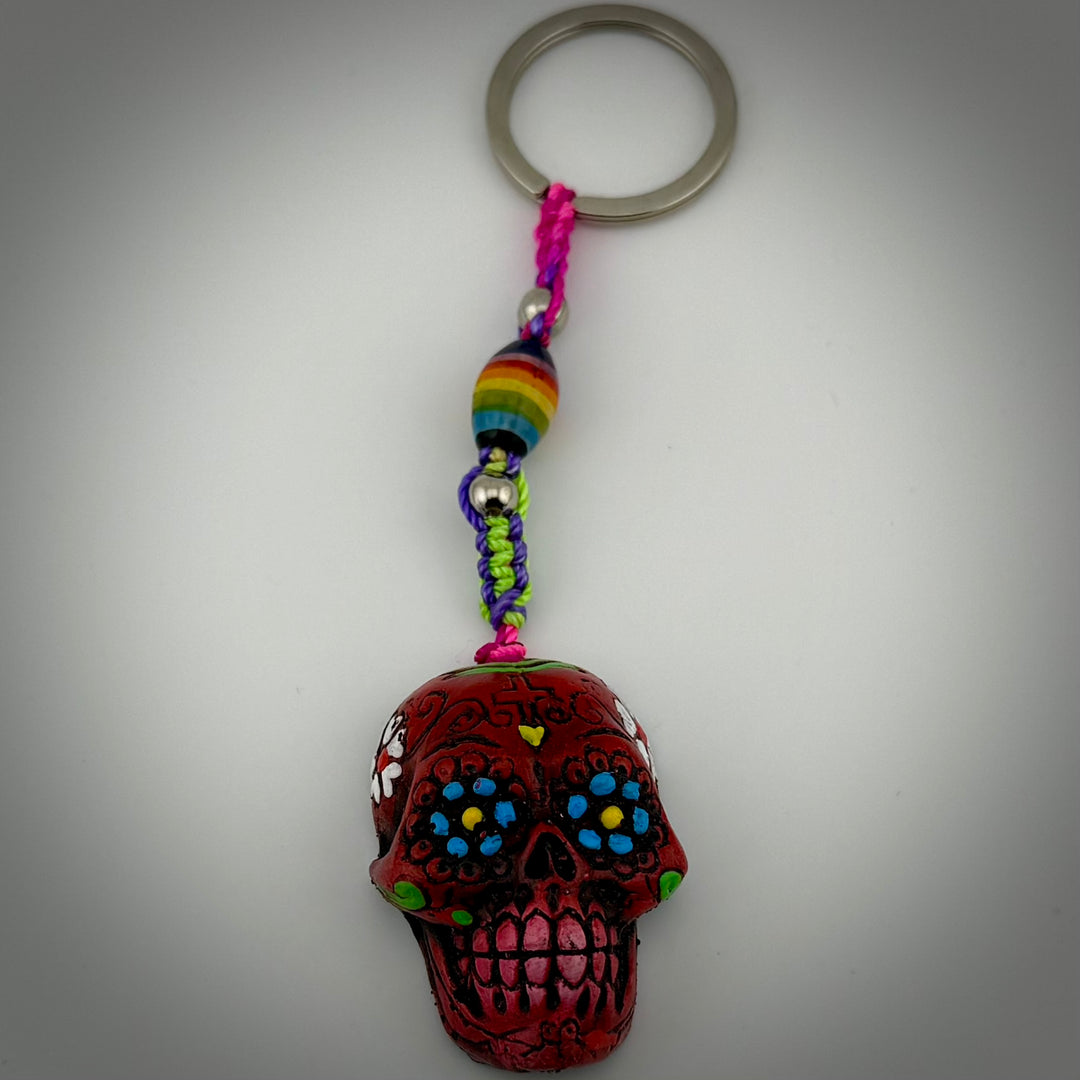 Sugar Skull Resin Keychains