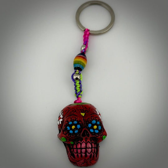 Sugar Skull Resin Keychains
