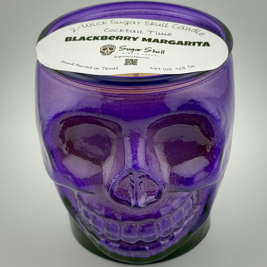 Cocktail Time 2-Wick Sugar Skull Candles