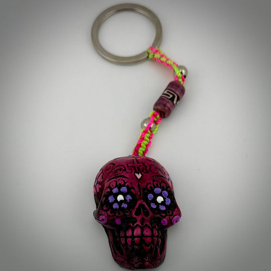 Sugar Skull Resin Keychains