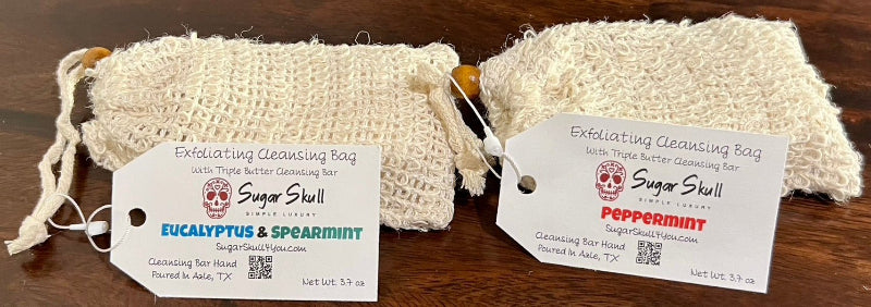 Exfoliating Bag w/ Triple Butter Cleanser - Sugar Skull, LLC