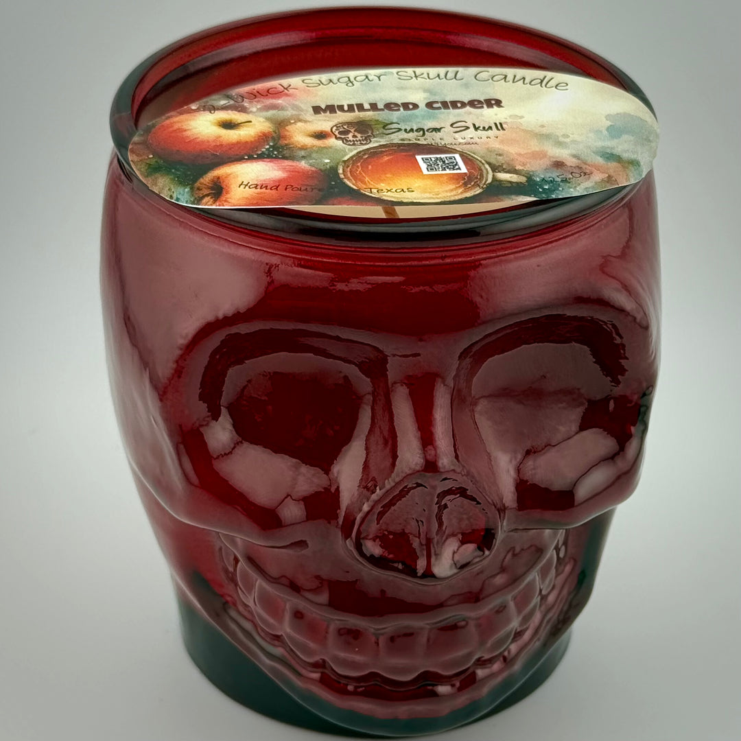 Seasonal 2-Wick Sugar Skull Candles