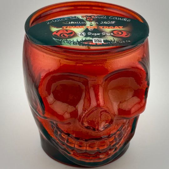 Seasonal 2-Wick Sugar Skull Candles