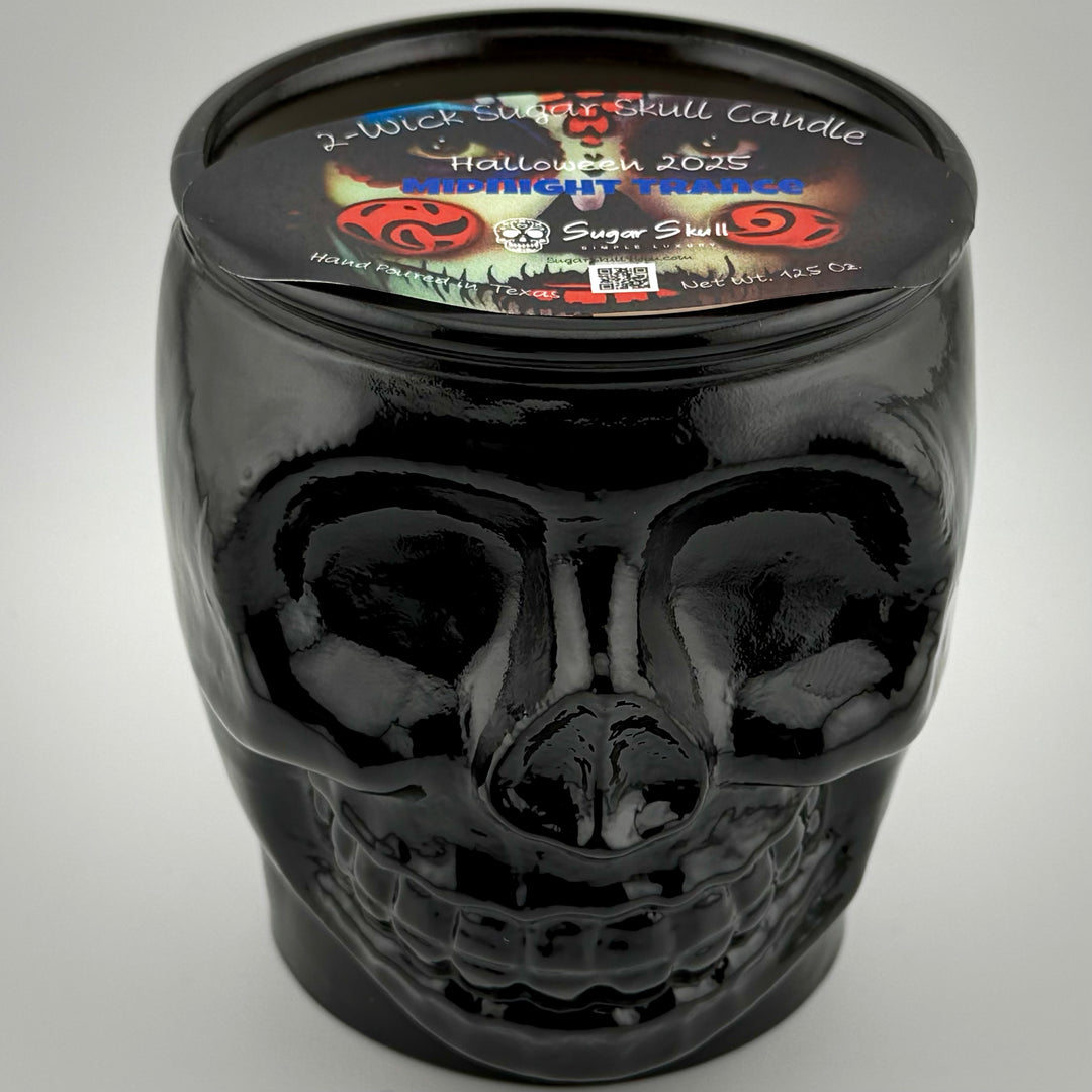 Seasonal 2-Wick Sugar Skull Candles