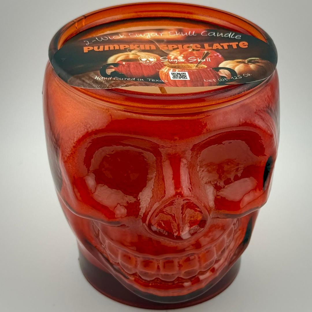 Seasonal 2-Wick Sugar Skull Candles