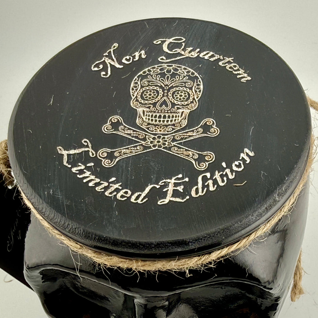 Non Quartem Limited Edition Pirate Candle - Sugar Skull and Crossbones Design.