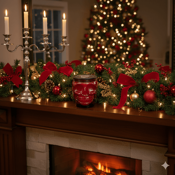 Seasonal 2-Wick Sugar Skull Candles