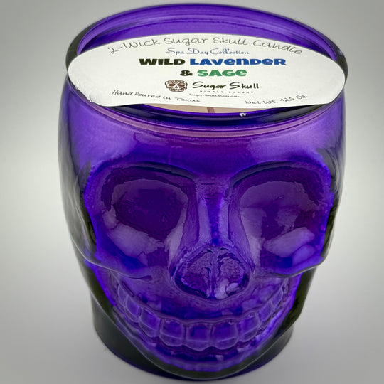 Spa Day 2-Wick Sugar Skull Candles