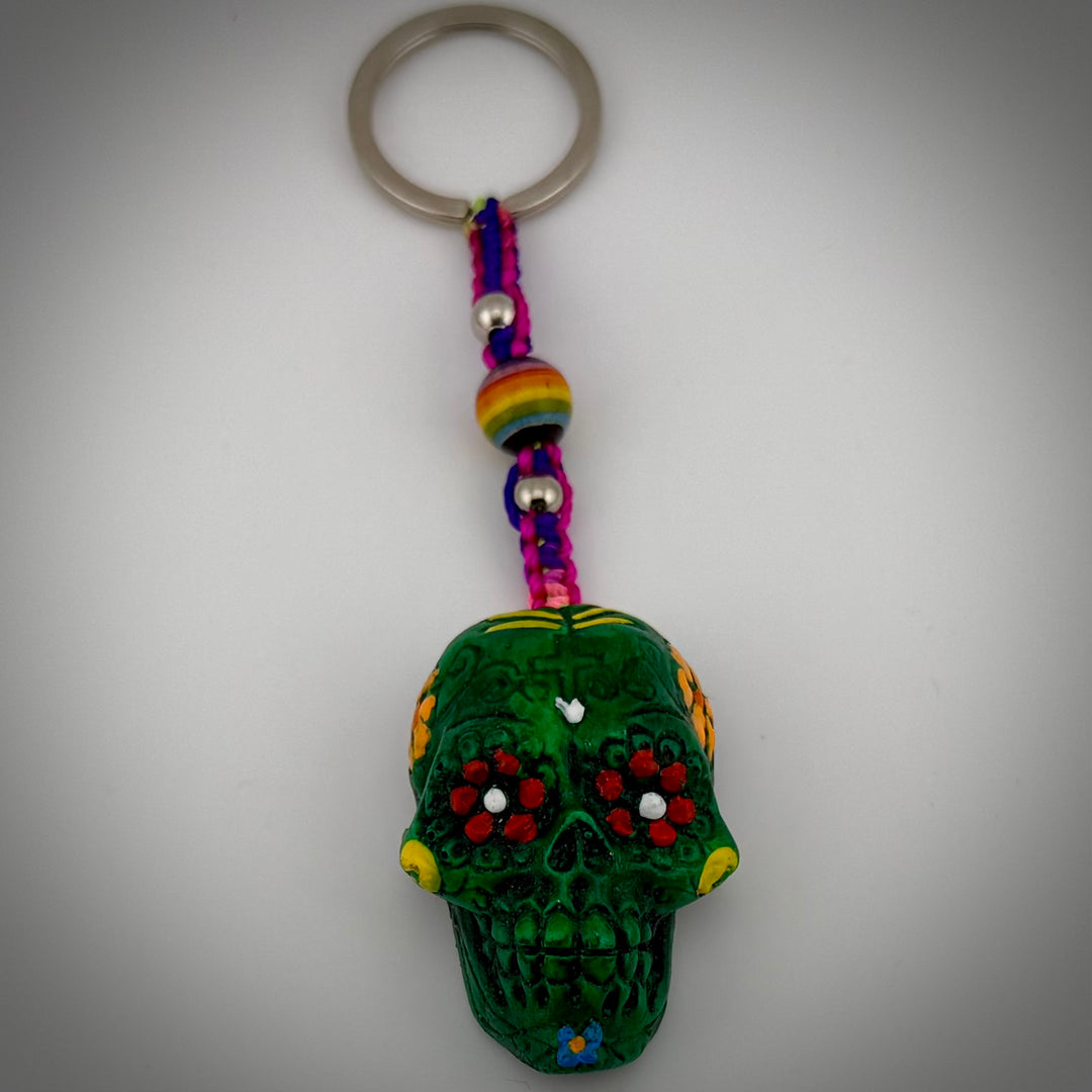 Sugar Skull Resin Keychains