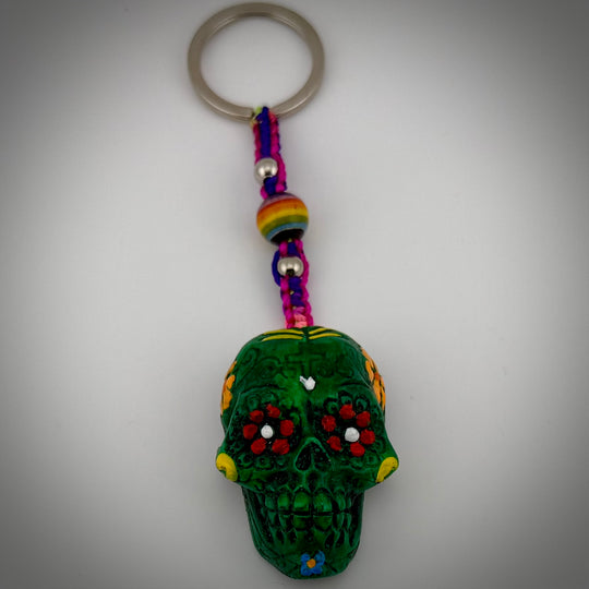 Sugar Skull Resin Keychains
