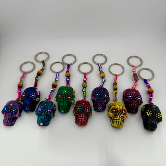 Sugar Skull Resin Keychains