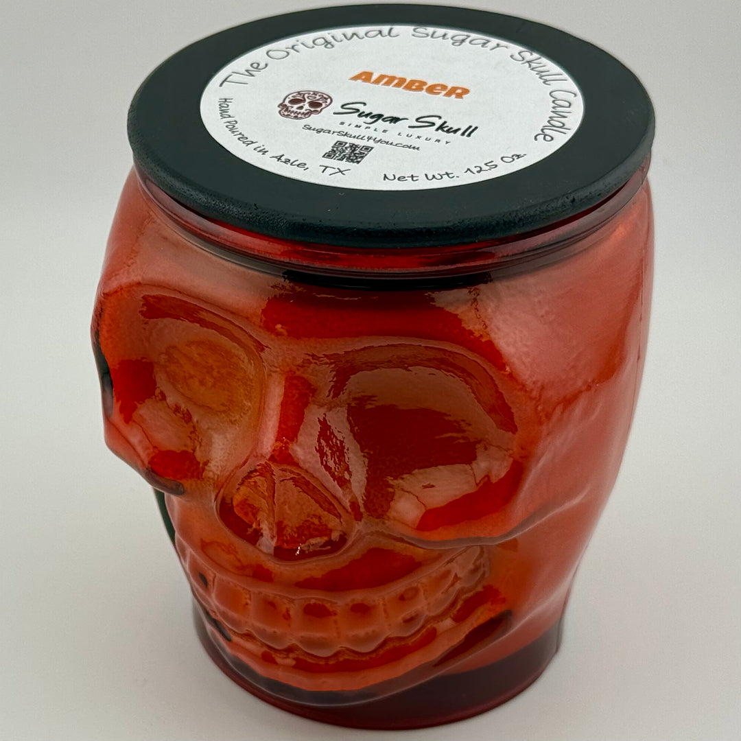 Original Sugar Skull Candle Amber